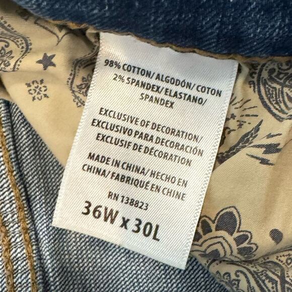 Moon Shine Spirit Brad Paisley Bootcut Jeans Men's Size 36 Short Hemmed - Picture 5 of 8